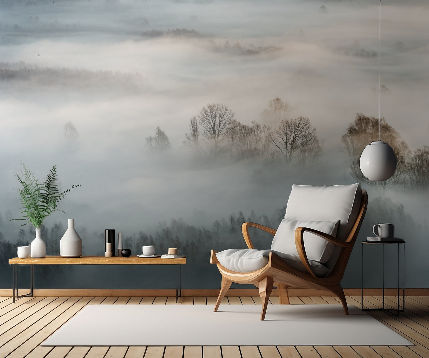 Winter fog fototapet