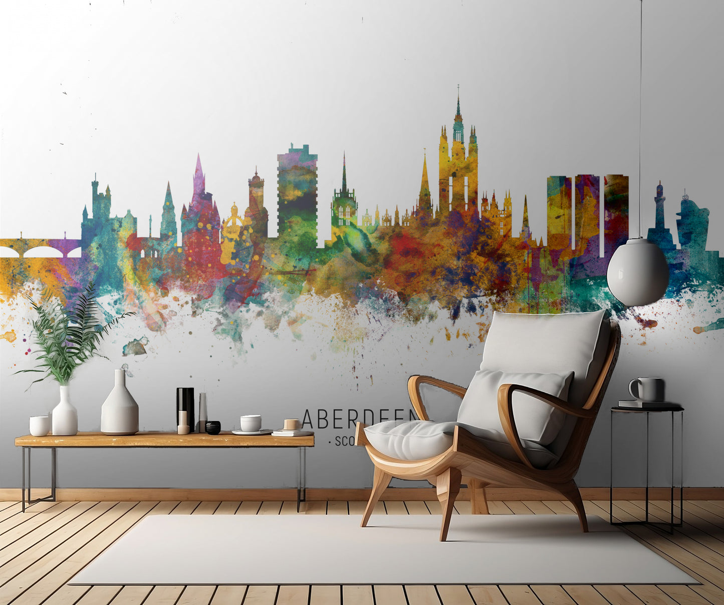 Aberdeen Scotland Skyline fototapet