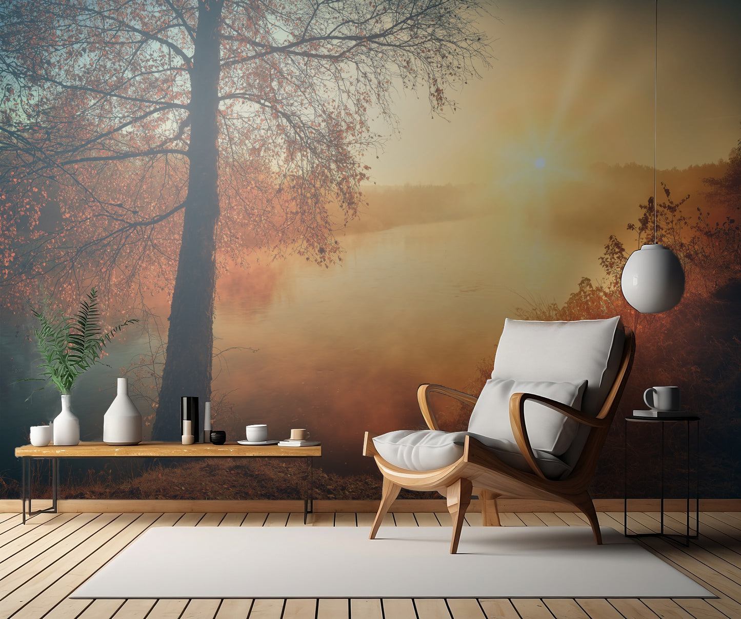 Gold of the fall fototapet