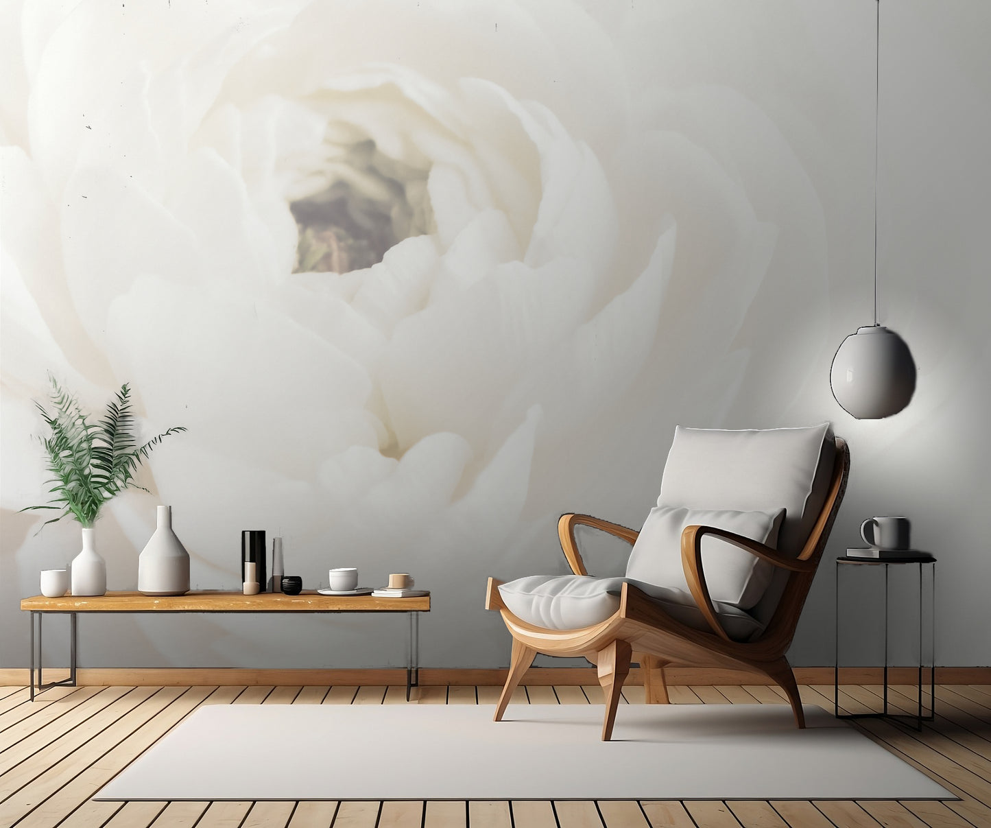 White Flower 02 fototapet