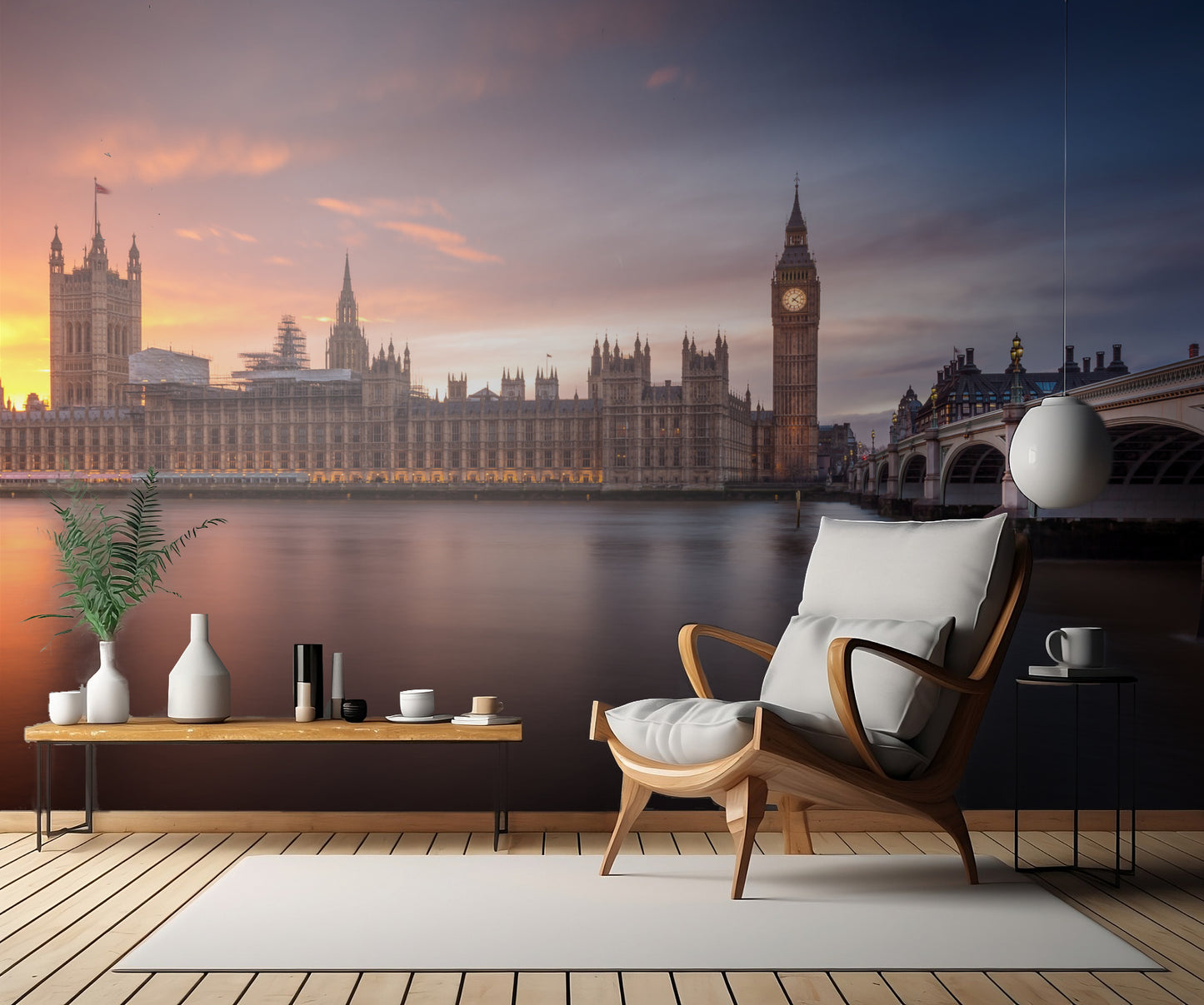 London Palace of Westminster Sunset fototapet