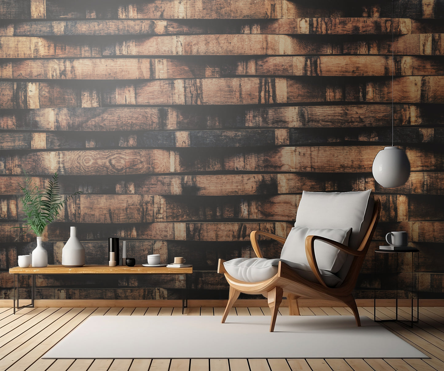 Wine Barrel Slats fototapet