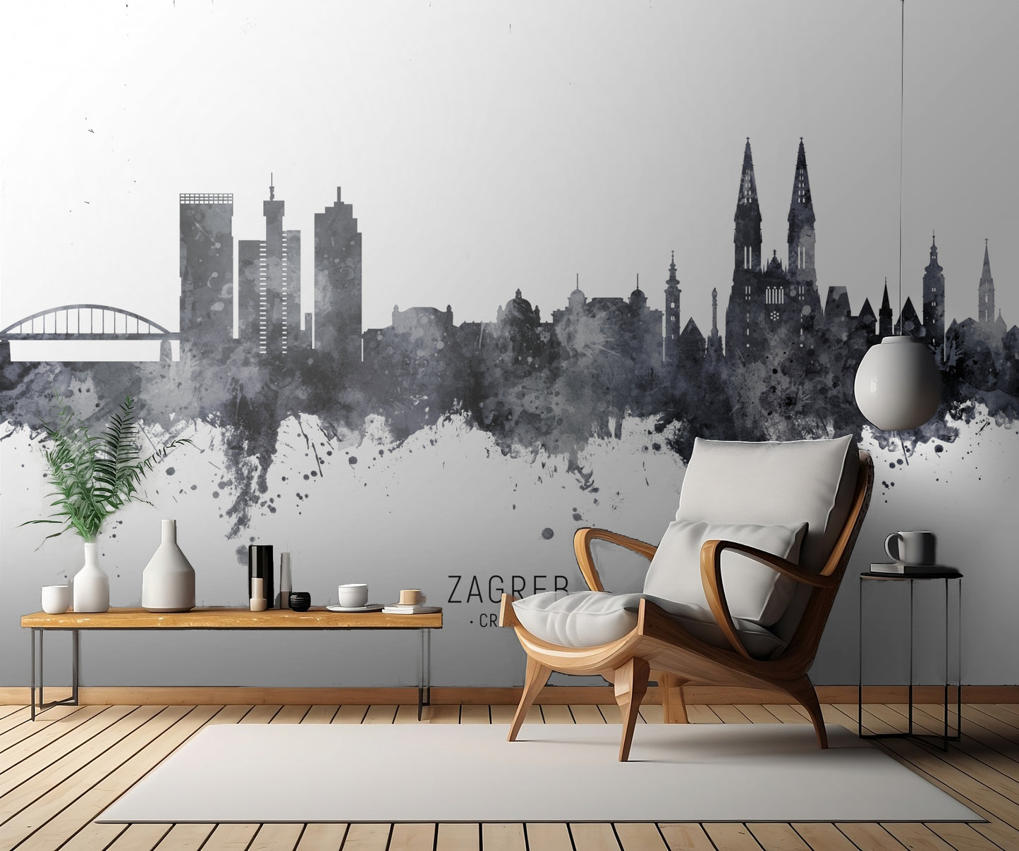 Zagreb Croatia Skyline fototapet