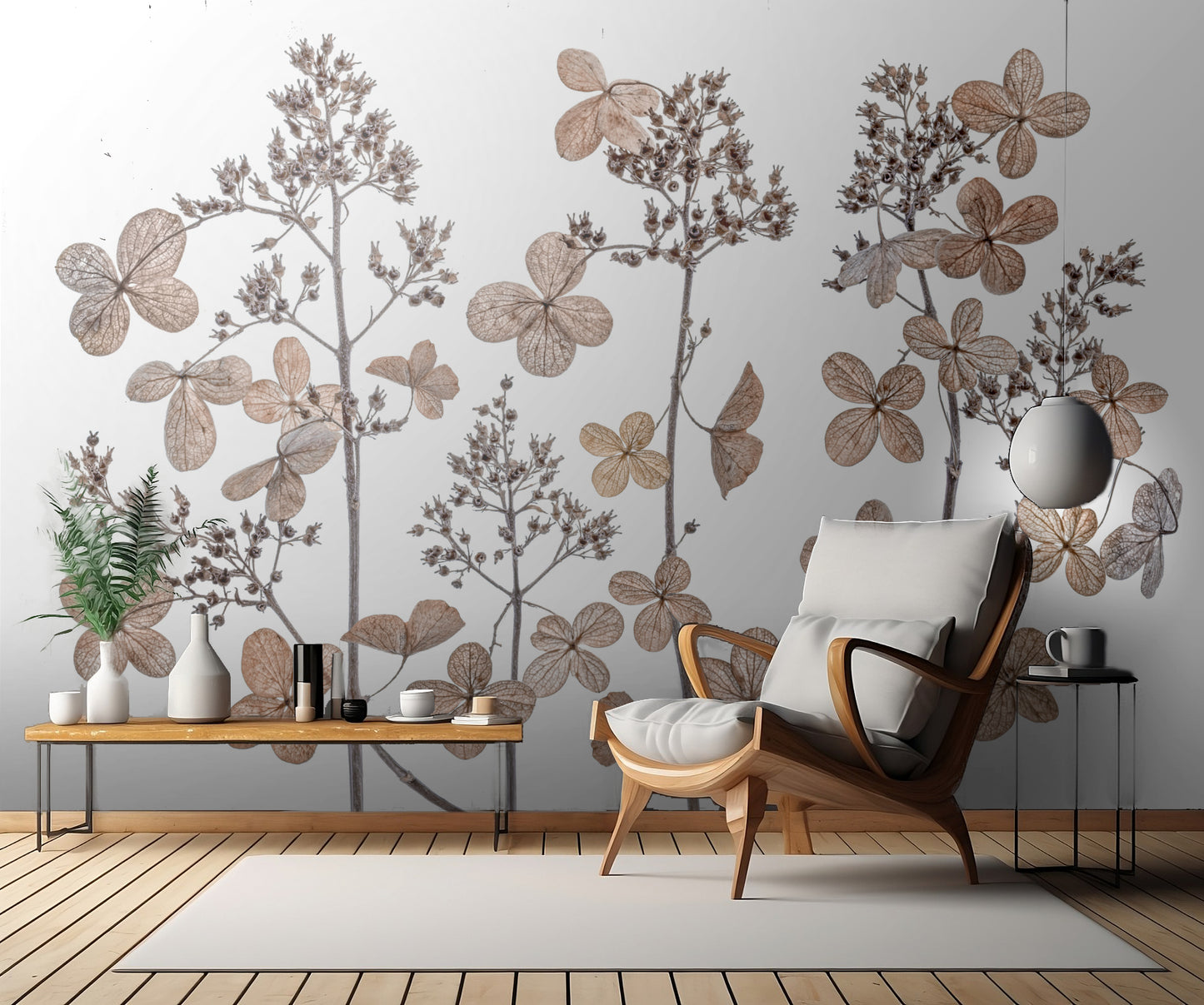 Hydrangea paniculata fototapet