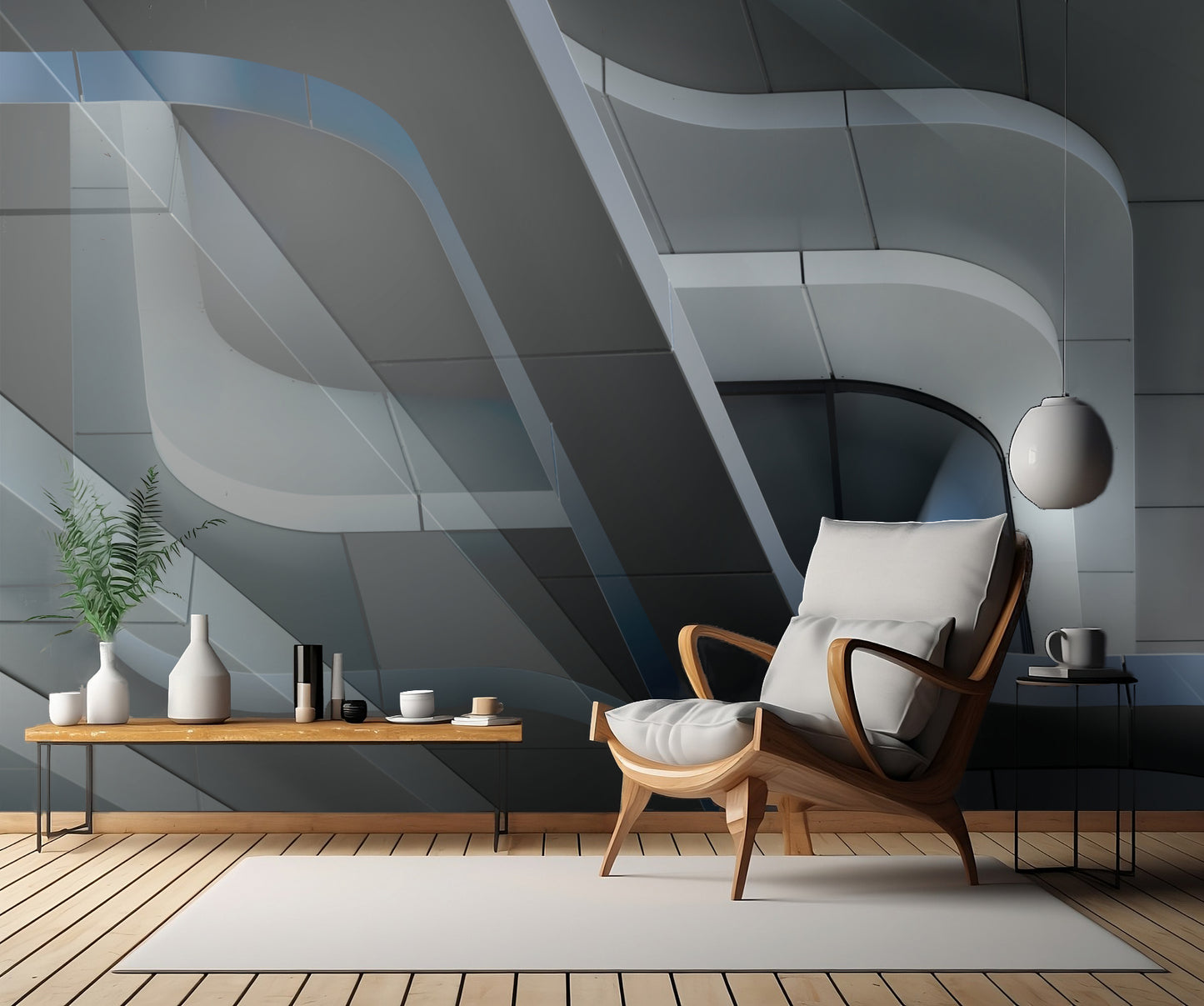 Wavy lines fototapet