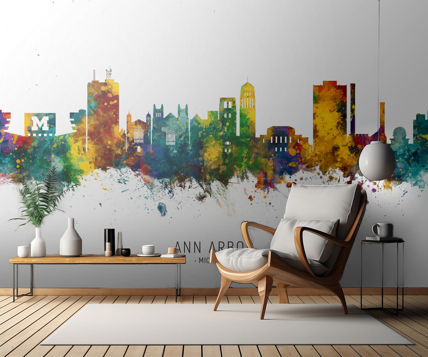 Ann Arbor Michigan Skyline fototapet