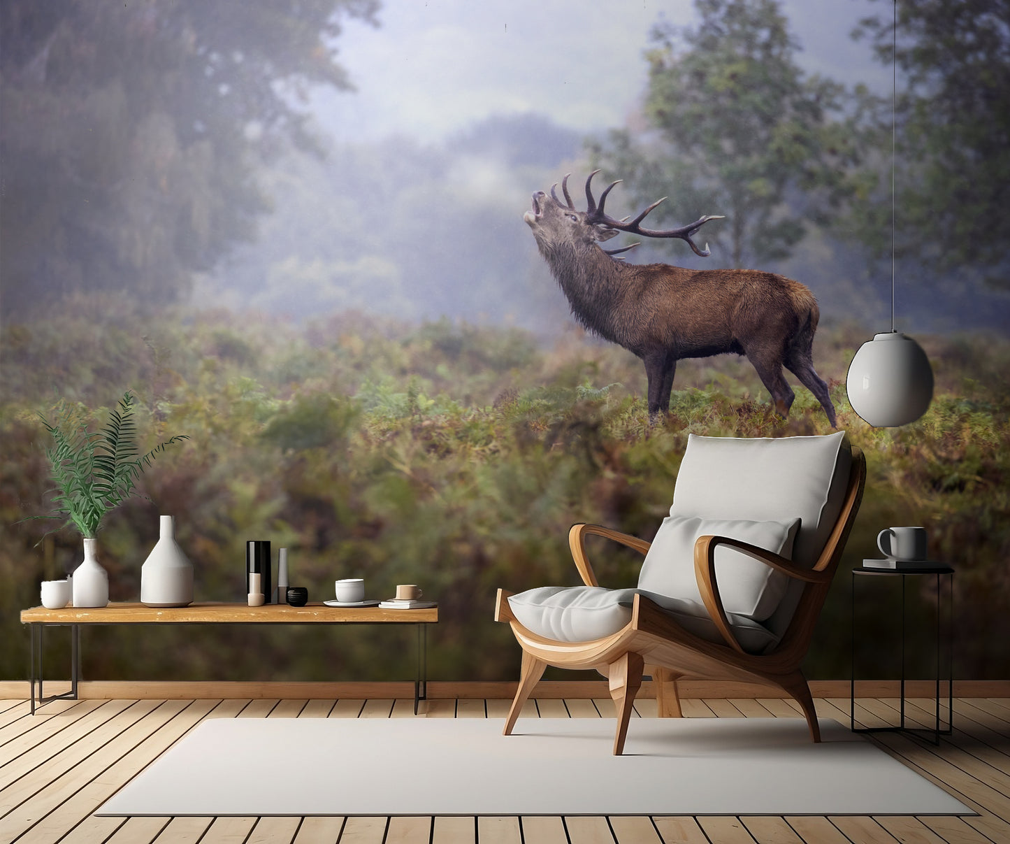 Scream in the rain fototapet