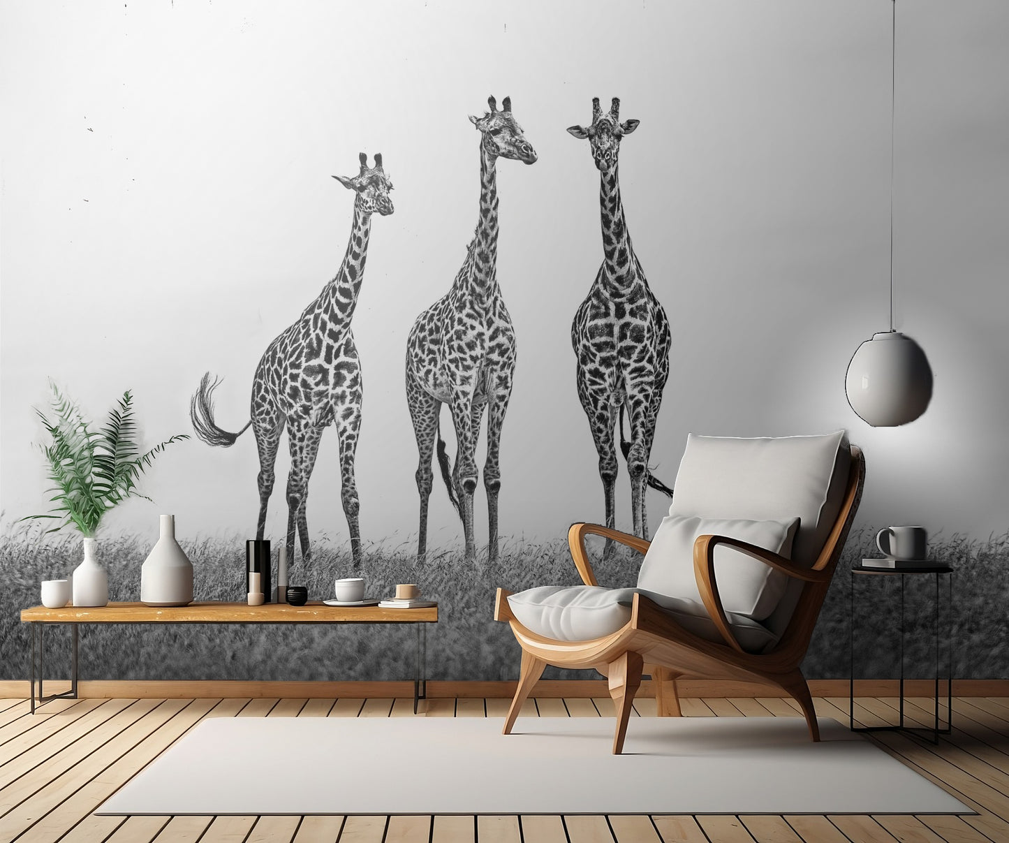 Giraffes in the Mara plains fototapet