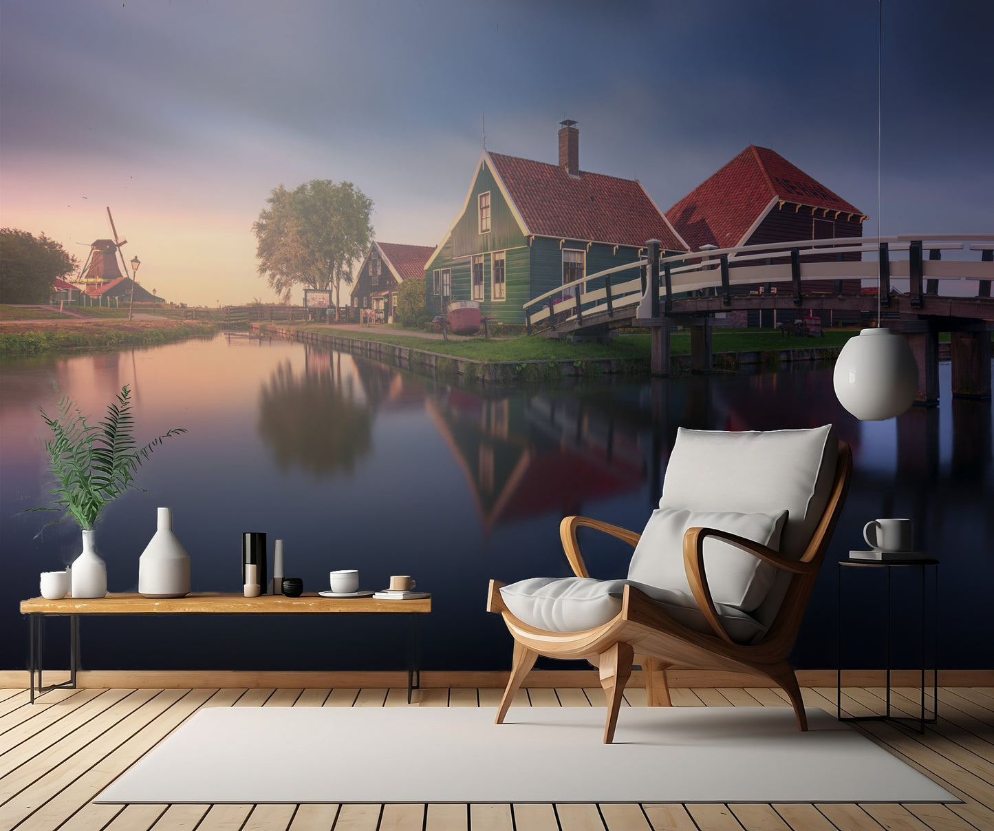 Zaanse Schans Green House fototapet