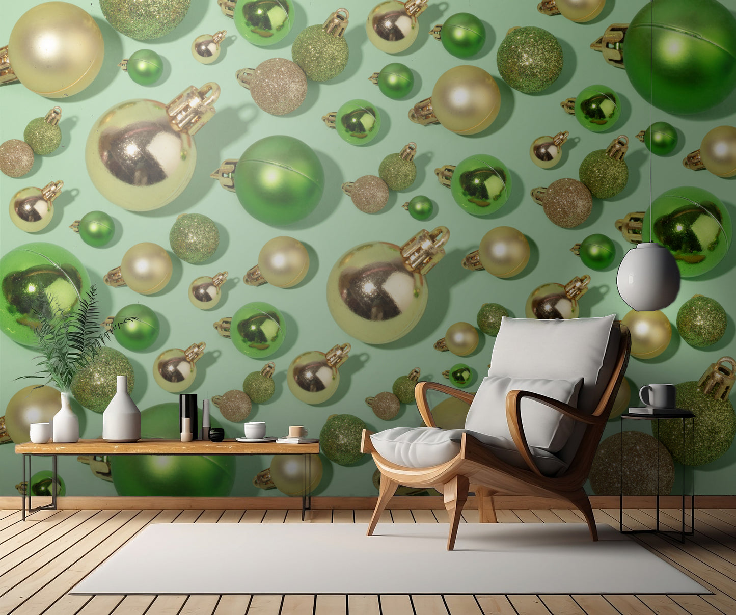 Xmas balls pattern fototapet