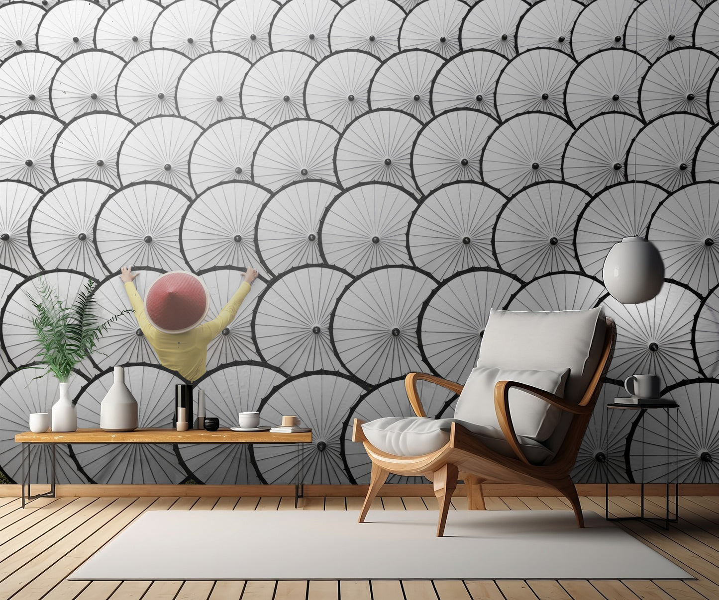 White Umbrella fototapet