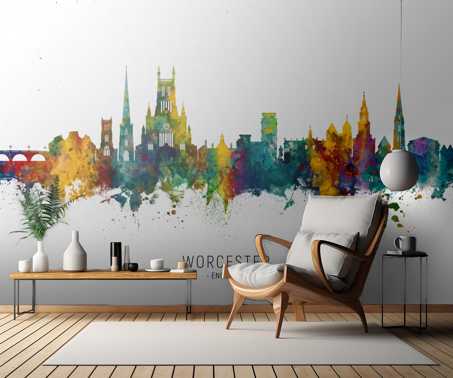 Worcester England Skyline fototapet