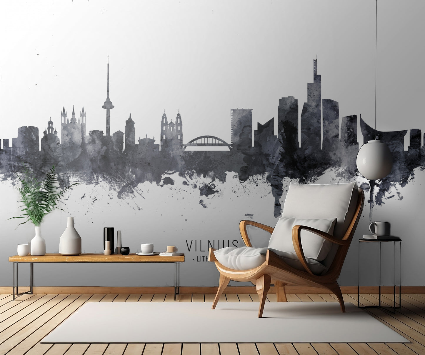 Vilnius Lithuania Skyline fototapet