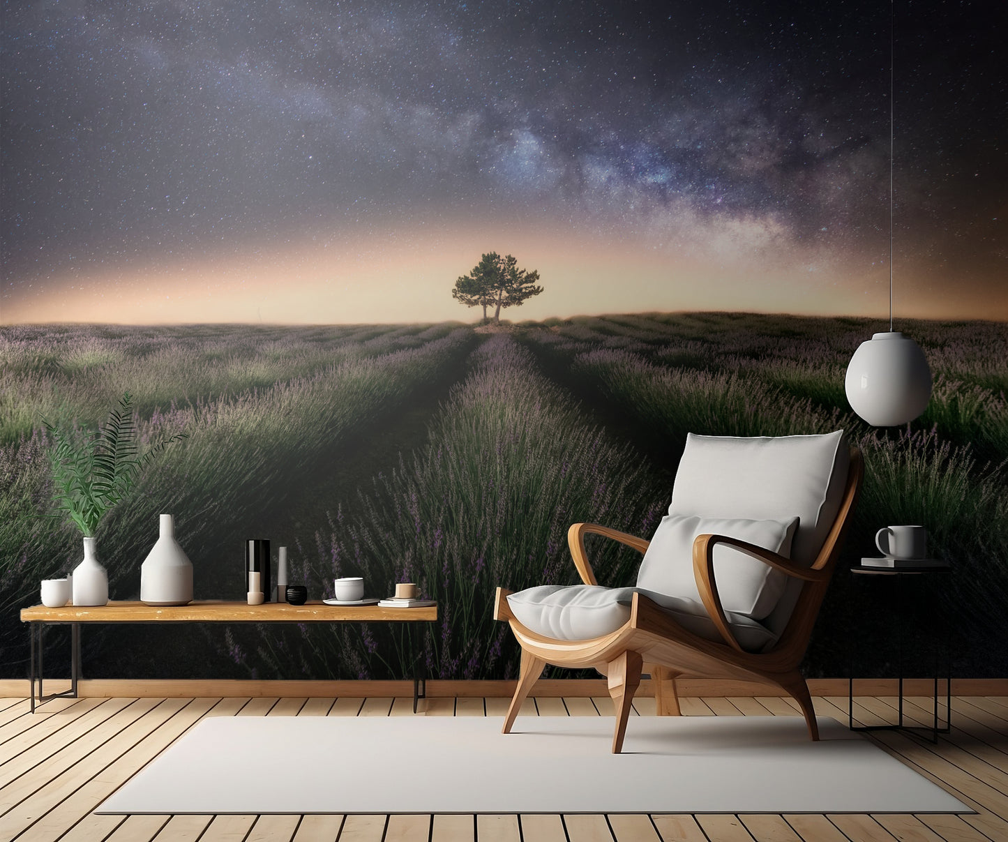 Lavender way fototapet