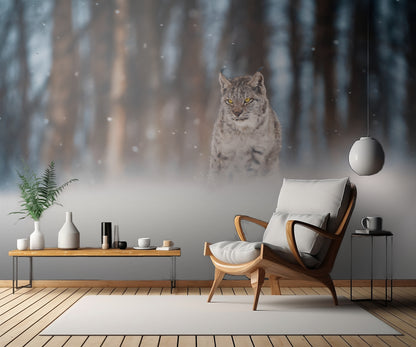 Amidst Snowstorm fototapet