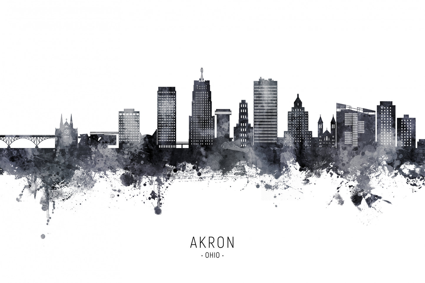 Akron Ohio Skyline fototapet