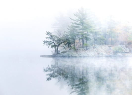 Autumn fog fototapet