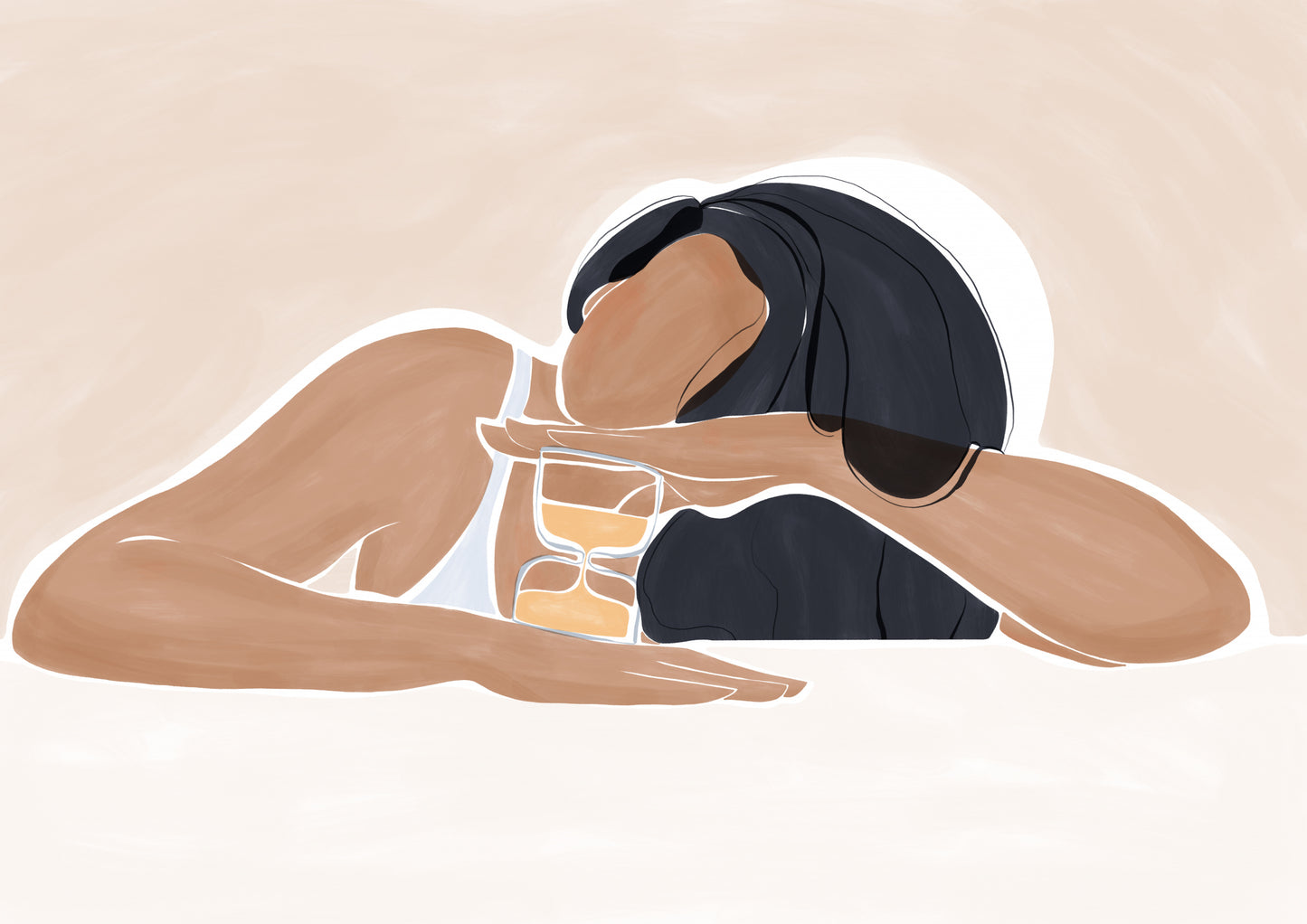 Woman With a Magic Hourglass Print By Ivy Green Illustrations fototapet