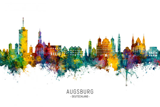 Augsburg Germany Skyline fototapet