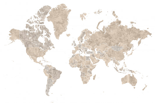 Abey world map no labels fototapet