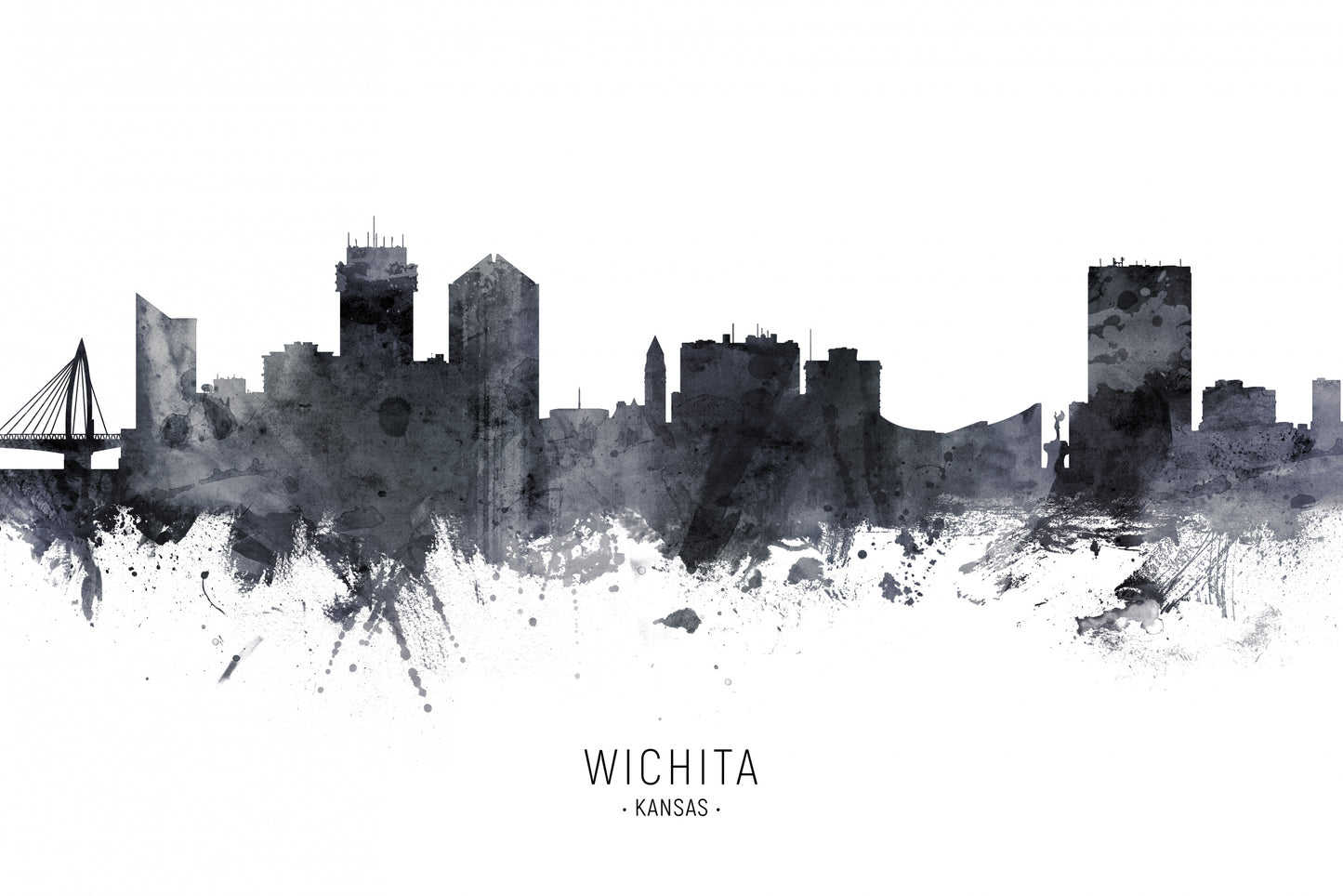 Wichita Kansas Skyline fototapet