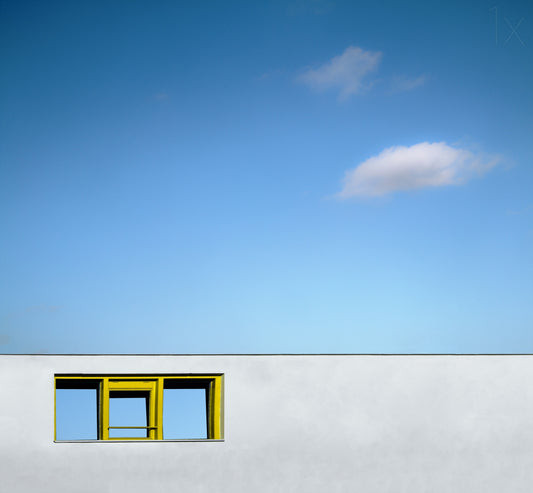 Yellow window fototapet