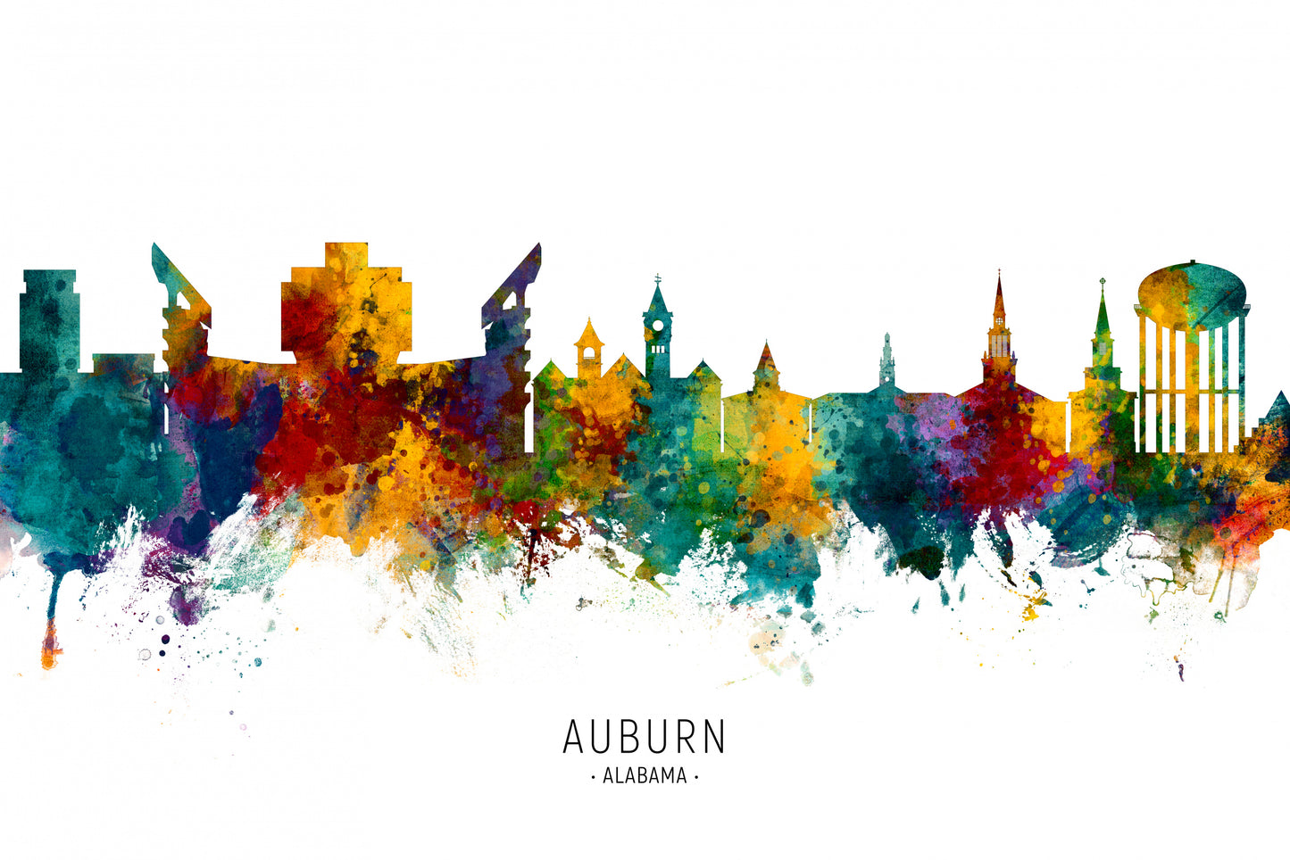Auburn Alabama Skyline fototapet