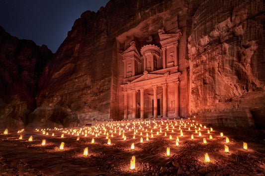 Petra by Night fototapet