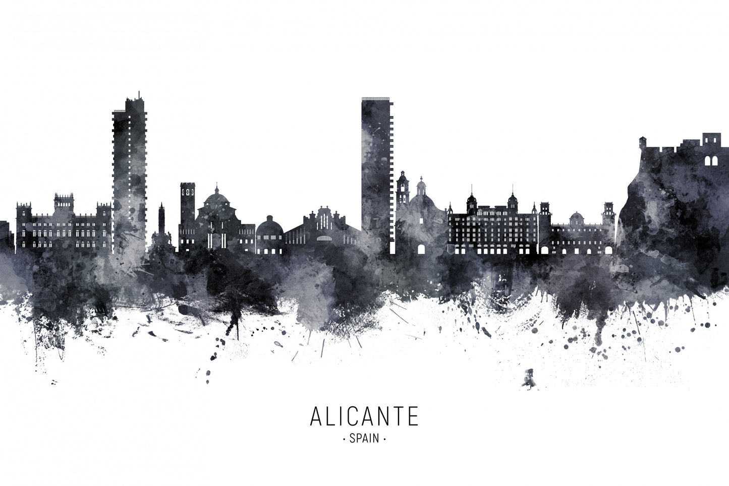 Alicante Spain Skyline fototapet