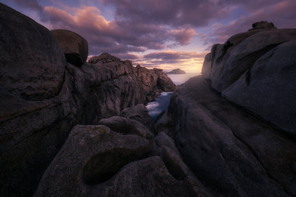 amanecer en acantilados de papel fototapet