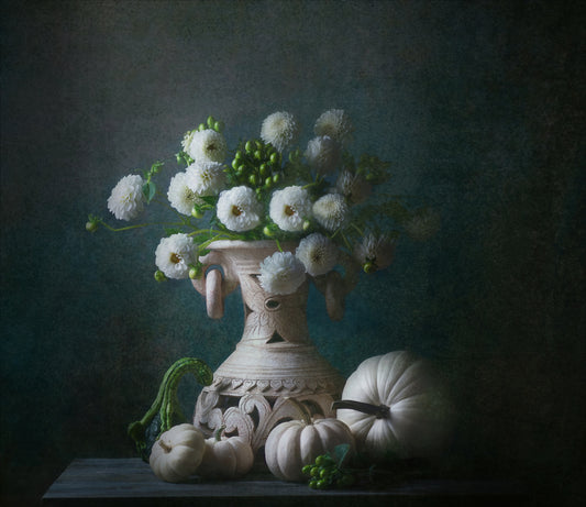 White Autumn fototapet