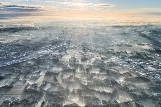 A misty morning fototapet