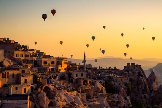 Sunrise over Cappadocia fototapet