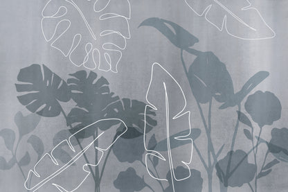 Abstract Botanical and Line fototapet