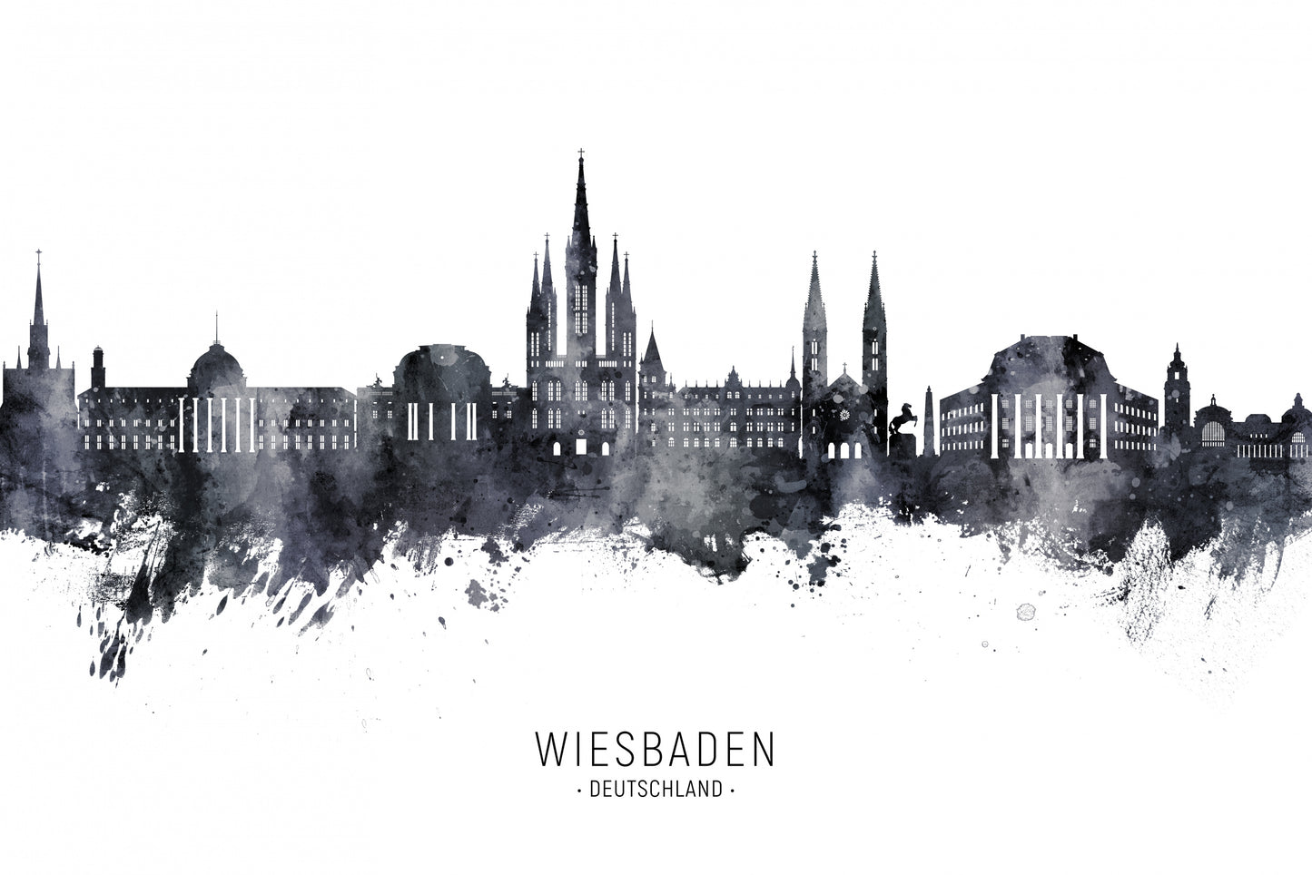 Wiesbaden Germany Skyline fototapet