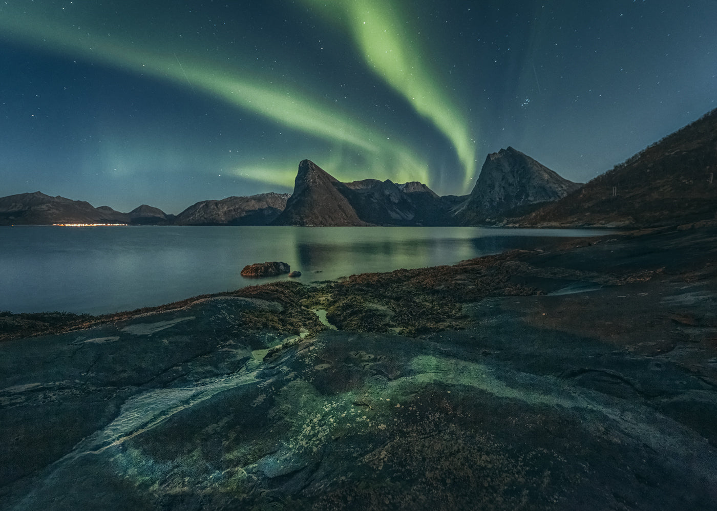 Winding lights fototapet