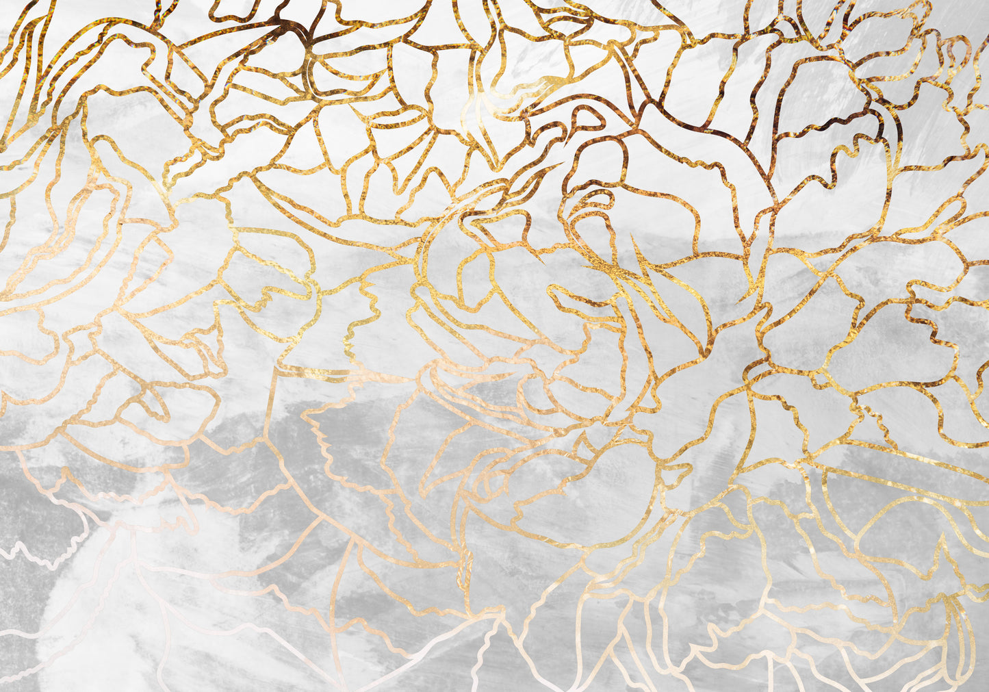 Abstract gold line art wall mural fototapet