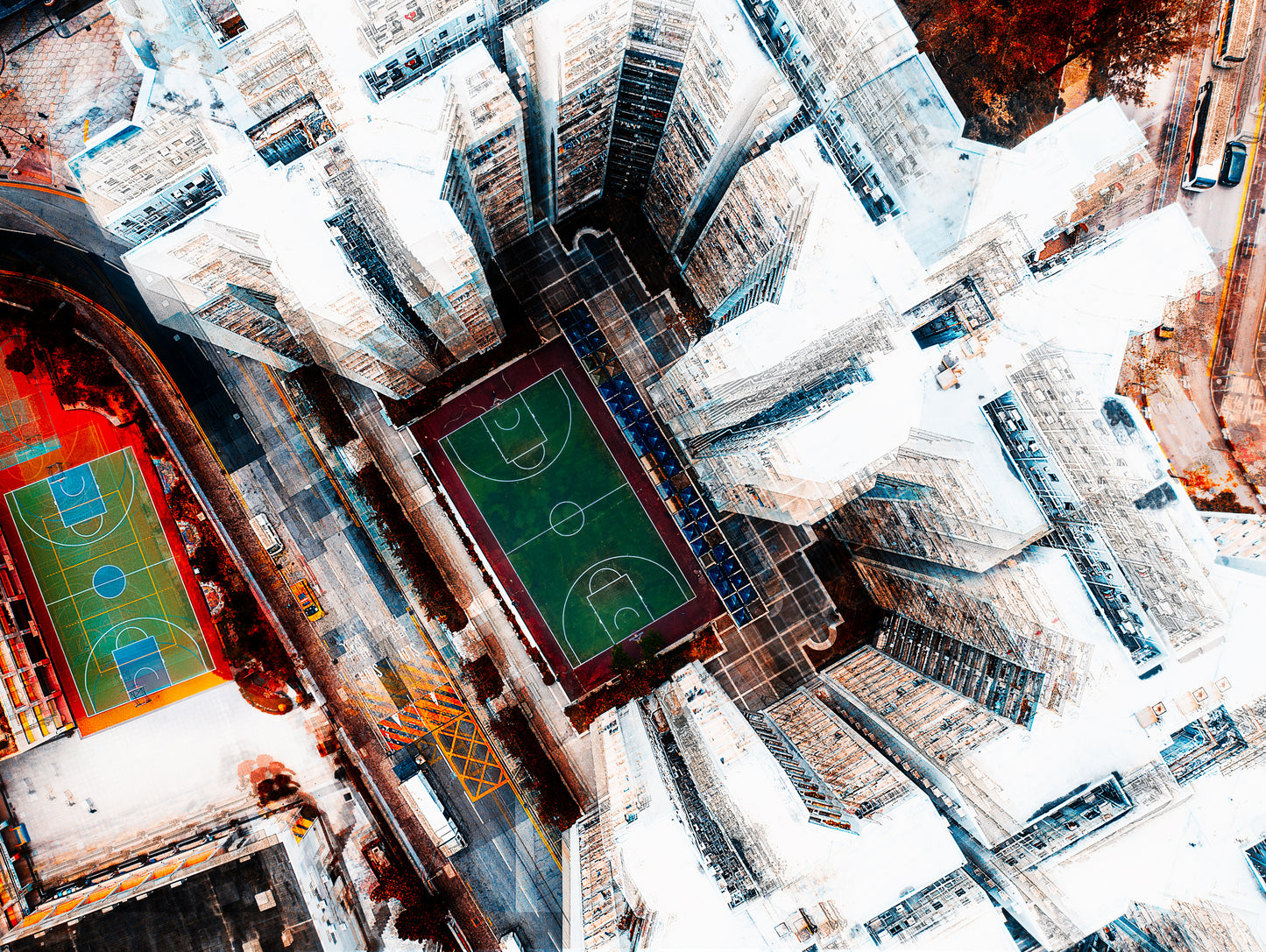 among HK buildings fototapet