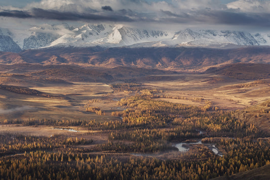 Autumn Altai mountains fototapet