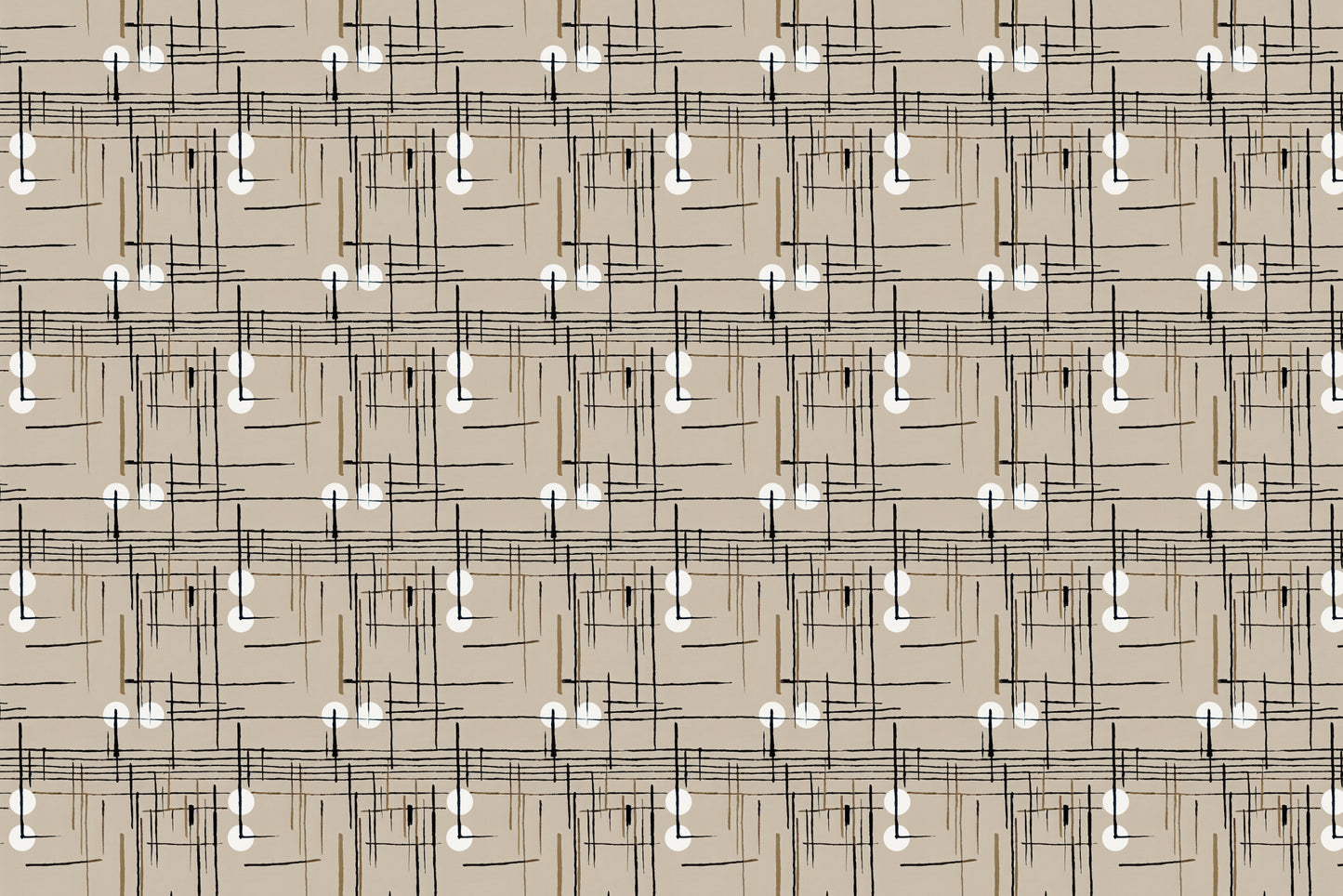 White Dots Pattern fototapet