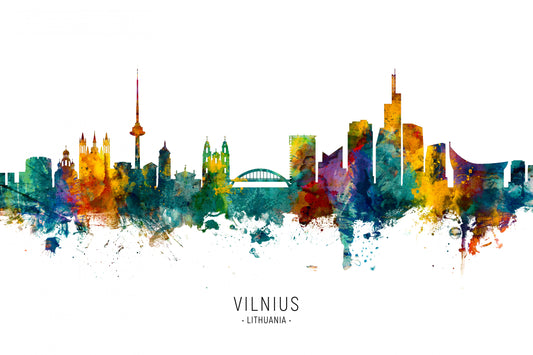 Vilnius Lithuania Skyline fototapet