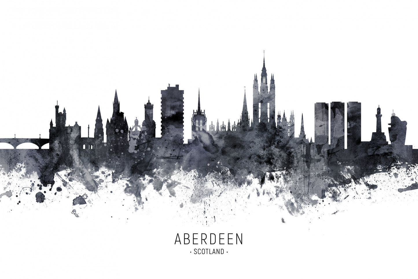 Aberdeen Scotland Skyline fototapet