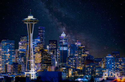 Night at Seattle fototapet