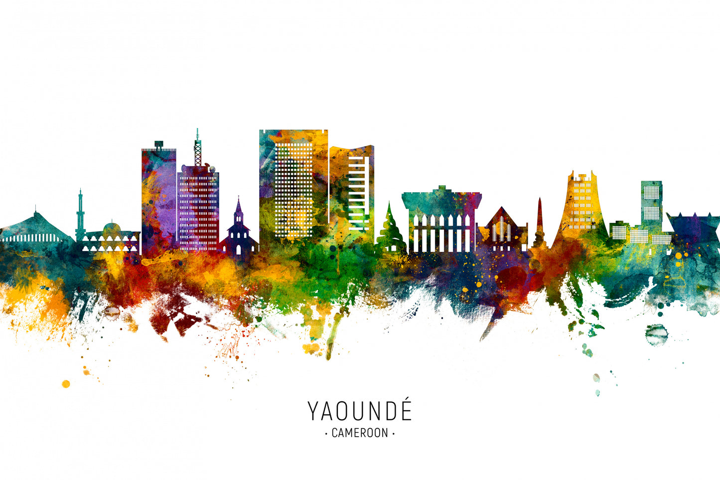 Yaoundé Cameroon Skyline fototapet