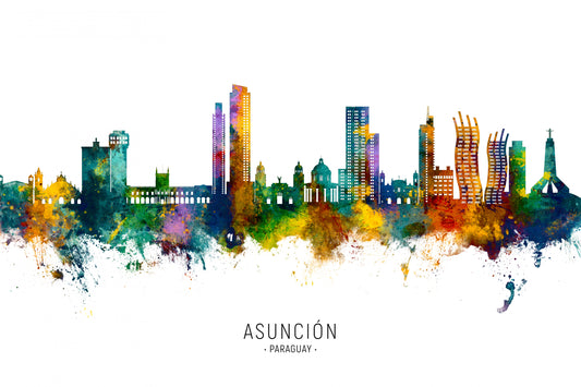 Asunción Paraguay Skyline fototapet