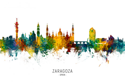 Zaragoza Spain Skyline fototapet