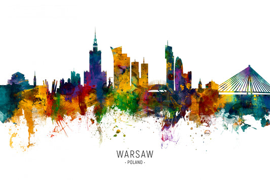 Warsaw Poland Skyline fototapet