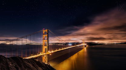Golden Gate to Stars fototapet