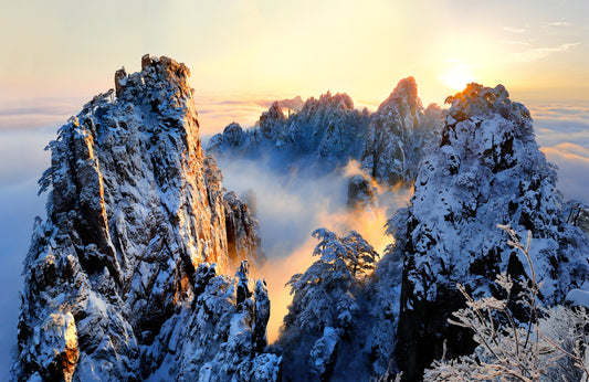 Sunrise at Mt. Huang Shan fototapet