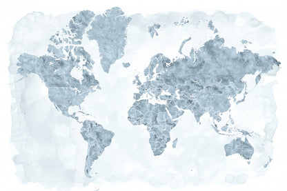 World map with outlined countries, Jacq fototapet